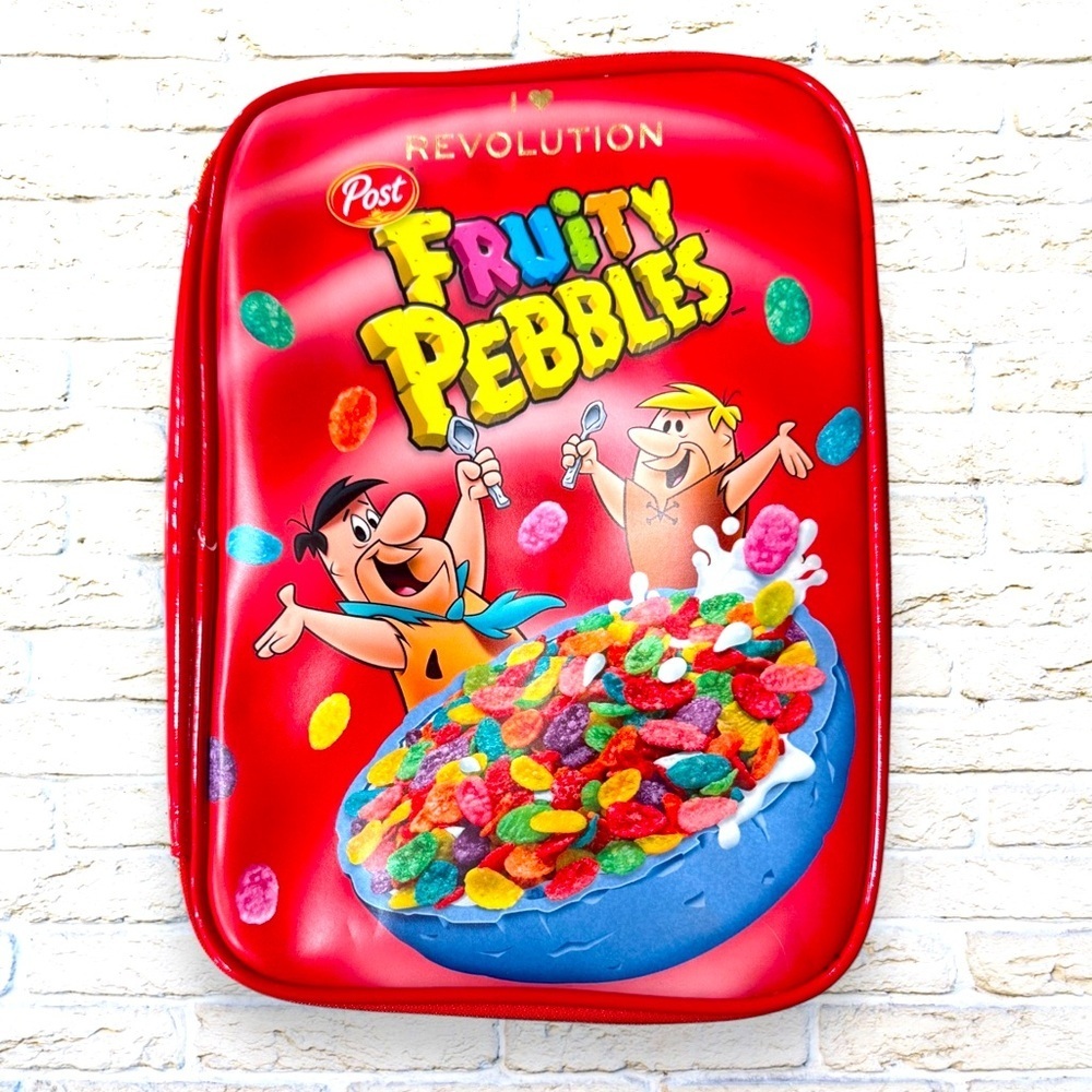 Fruity Pebbles cosmetic makeup bag I heart revolution cereal bag